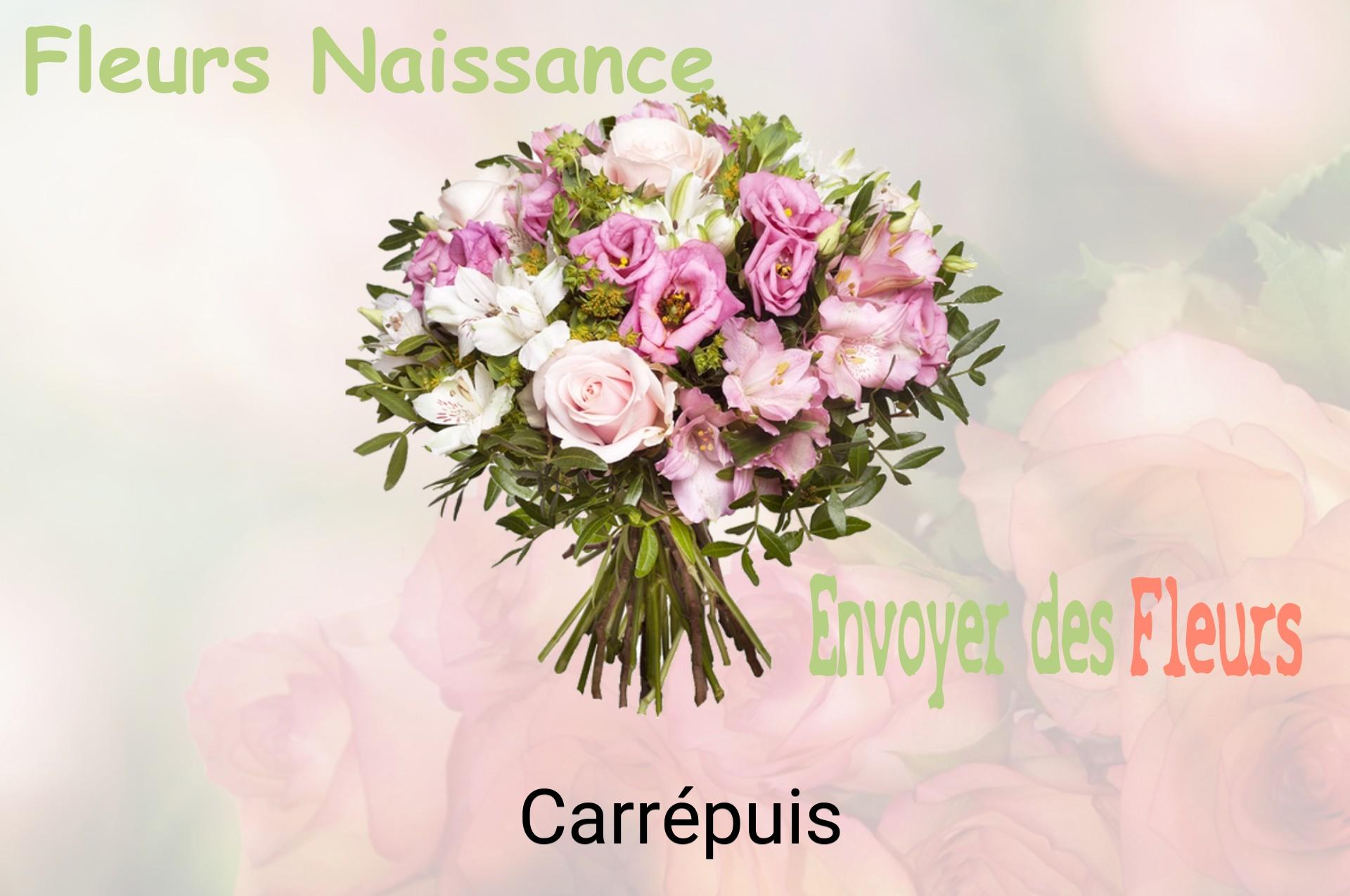 Bouquet de fleurs de naissance livré à Carrépuis