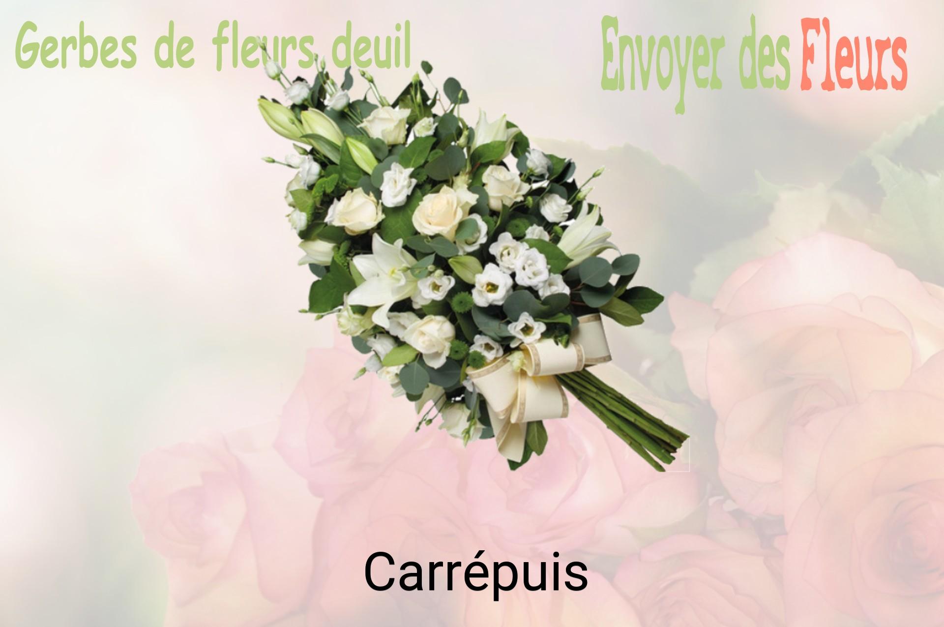 Gerbe de fleurs de deuil livrée à Carrépuis